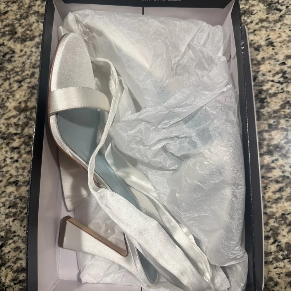 🆕Nine West Kelsie Wedding Satin Heels with “Something Blue!” 10. New wBox!💥 - Picture 8 of 11